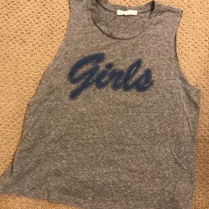 Girls muscle shirt with cut off sleeves